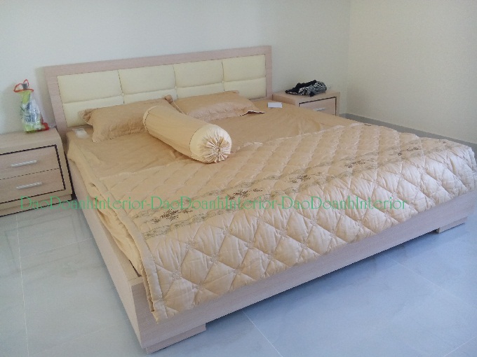 Giường ngủ GNDD52A,đầu giường bọc nệm,sang trọng hiện đại 