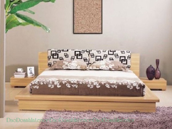 Giường ngủ gỗ tự nhiên Sồi cao cấp giá rẻ 