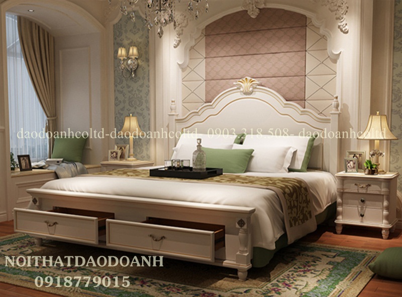 Bộ giường ngủ phong cách Châu Âu 