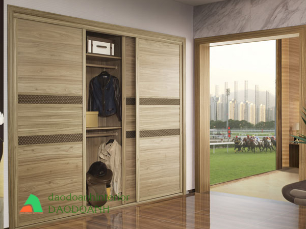 Tủ đựng quần áo bằng gỗ cửa trượt TACL26