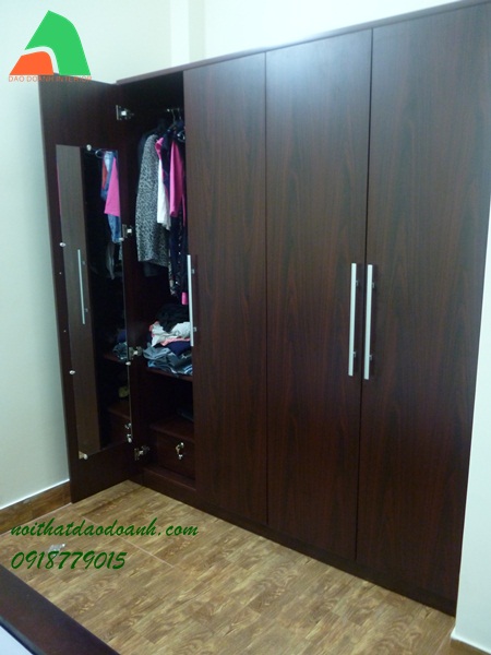 Tủ đựng quần áo bằng gỗ ép MFC nhập khẩu Mã Lai TADD30