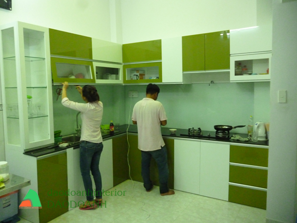 Tủ bếp Acrylic TBAC8 ,Nhà chị Vân ,Quận Bình Tân,