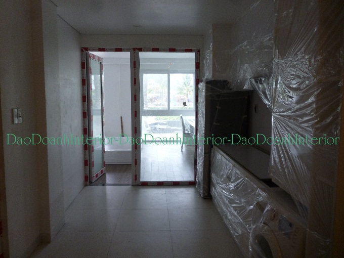 Thi công nội thất phòng bếp được sử dụng vật liệu MDF chống ẩm sơn PU 