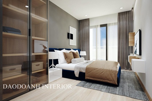 Thiết kế nội thất phòng ngủ theo phong cách hiện đại, sang trọng 