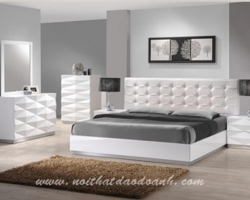 Phong cách hiện đại với giường ngủ gỗ công nghiệp